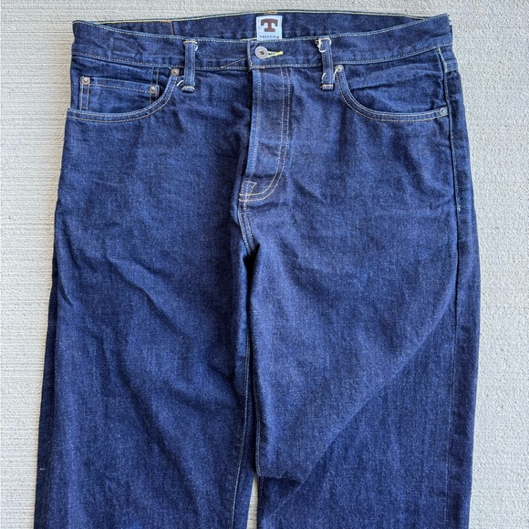 Tellason Ankara Straight Leg White Oak Selvedge Jeans Button Fly USA Size 35 - Picture 5 of 15